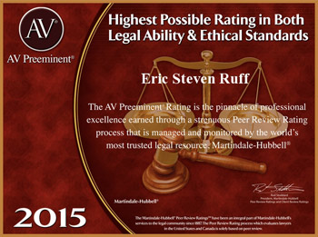 Highest Possible Rating for Eric S. Ruff Bankruptcy Attorney Gainesville
